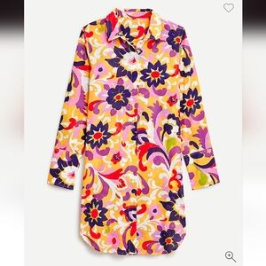 NWT J. Crew Beach Shirt in Ratti Curly Floral